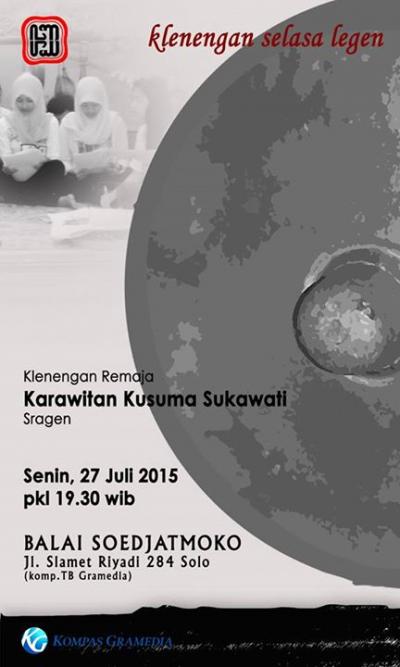 Klenengan Selasa Legen di Balai Soedjatmoko Solo Klenengan Selasa Legen di Balai Soedjatmoko Solo